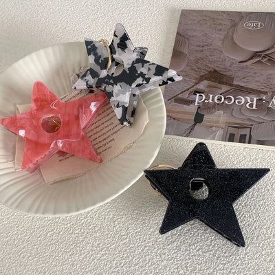 simple style star acetic acid sheets hair claws