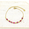 Sweet Flower 304 Stainless Steel Artificial Pearl Bracelets In Bulk