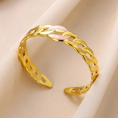 Elegant Simple Style Streetwear Geometric 304 Stainless Steel Bangle In Bulk