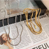 Jewelry Simple Style Solid Color Titanium Steel Plating Layered Necklaces