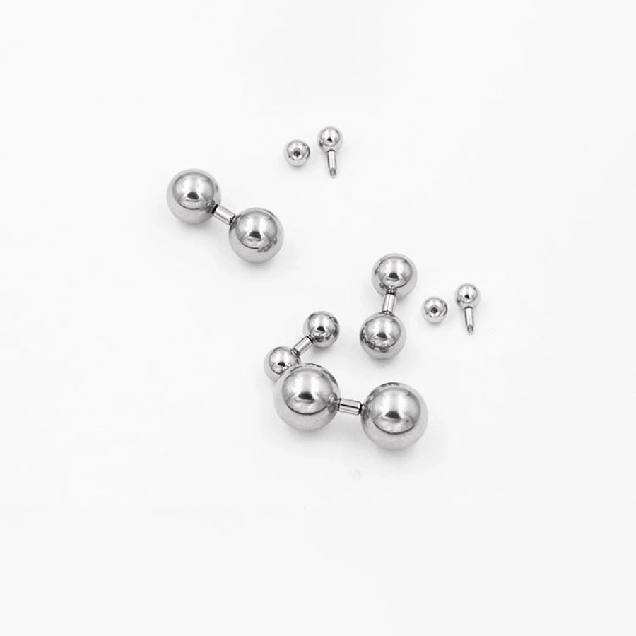 Titanium steel 2.0 thick male and female female female ring female nail short rod big ball tie nail straight rod PA ring breast nail breast ring tongue nail tongue ring