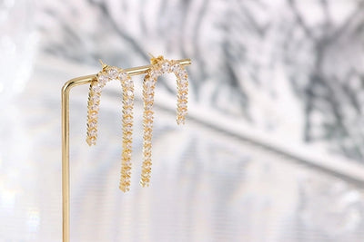 1 Pair Vintage Style Classic Style Geometric Plating Copper Zircon Drop Earrings