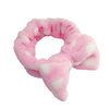 fashion stripe polka dots flannel bowknot hair band 1 piece