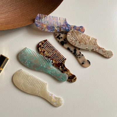 Refined good-looking ~ Portable ~ small comb that can be packed in bags Korean ink hawksbill acetic acid plate hair comb