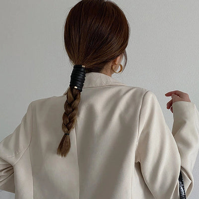 Women's Simple Style Classic Style Solid Color Leather Straps Hair Tie