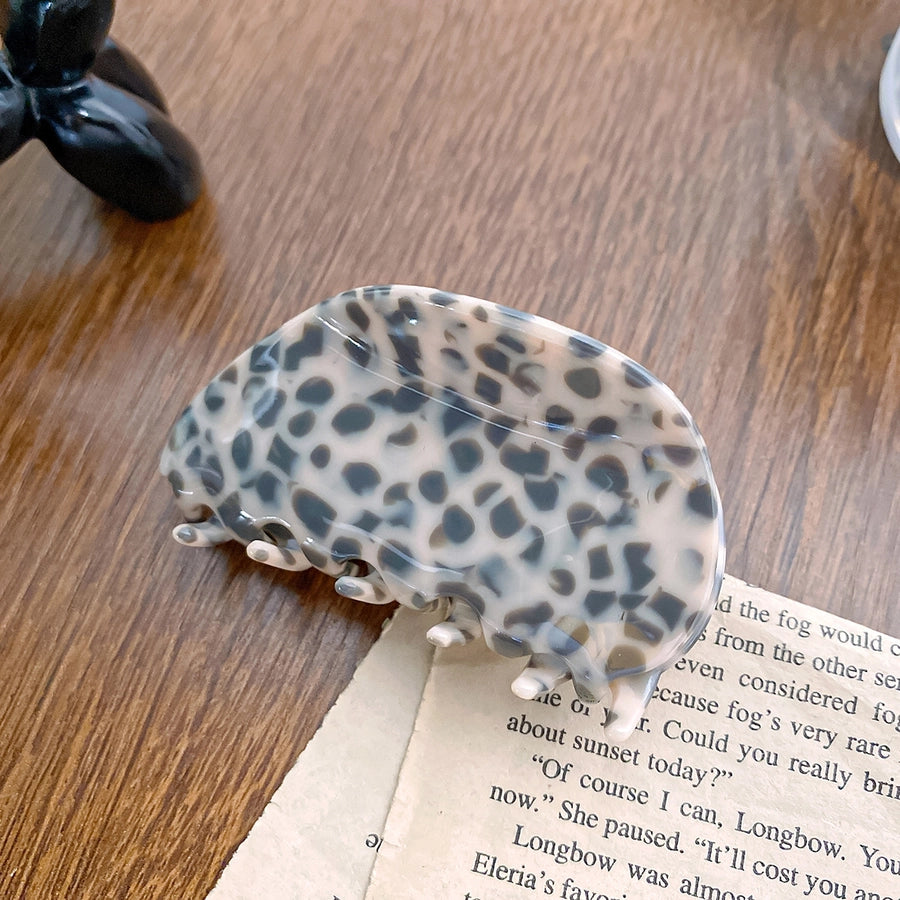 cute color block acetic acid sheets printing hair claws