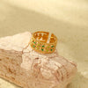 Jewelry Baroque Style Vacation Leaves 304 Stainless Steel Open Rings