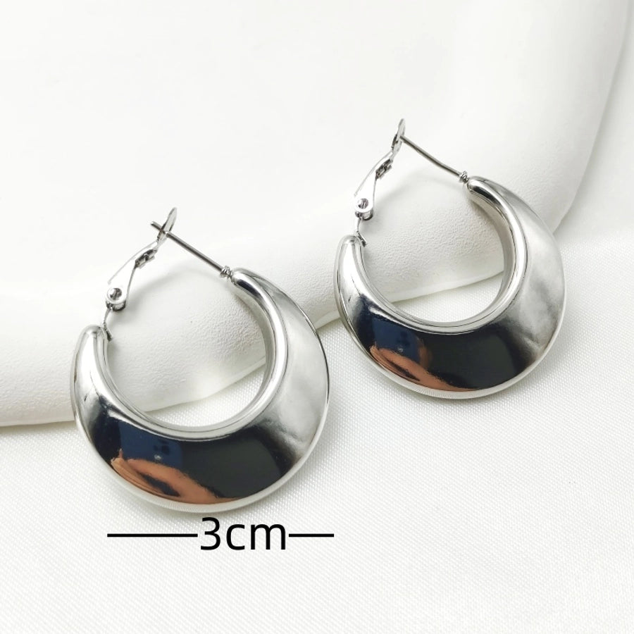 1 Pair Vintage Style Classic Style U Shape 304 Stainless Steel Earrings