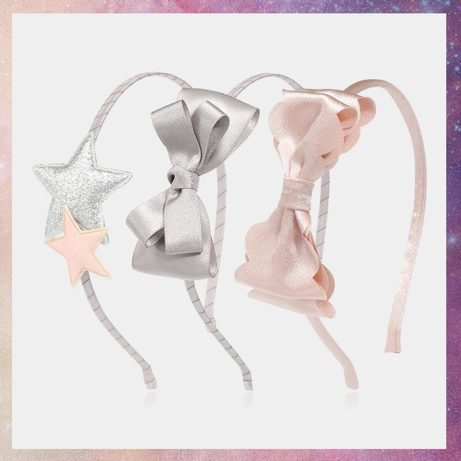 sweet star bow knot silk hair band