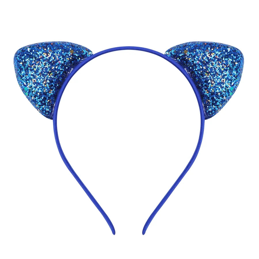 cute cat ears cloth sequins hair band 1 piece