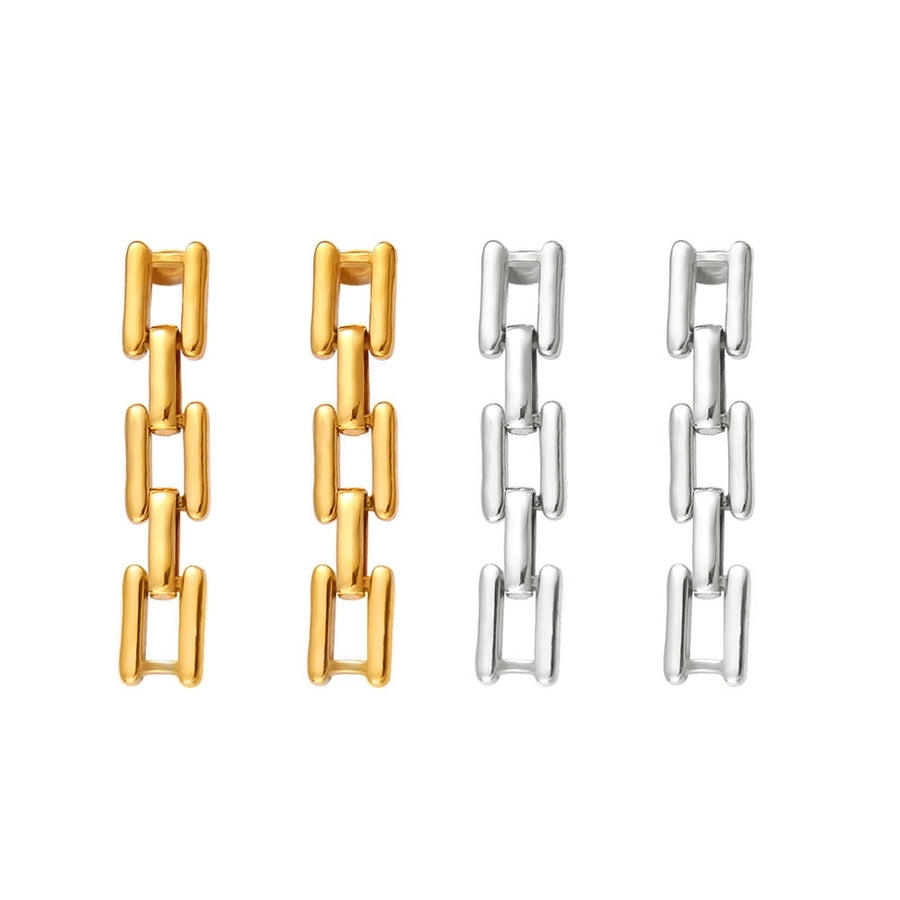1 Pair Simple Style Commute Square 304 Stainless Steel 316 Stainless Steel  18K Gold Plated Drop Earrings