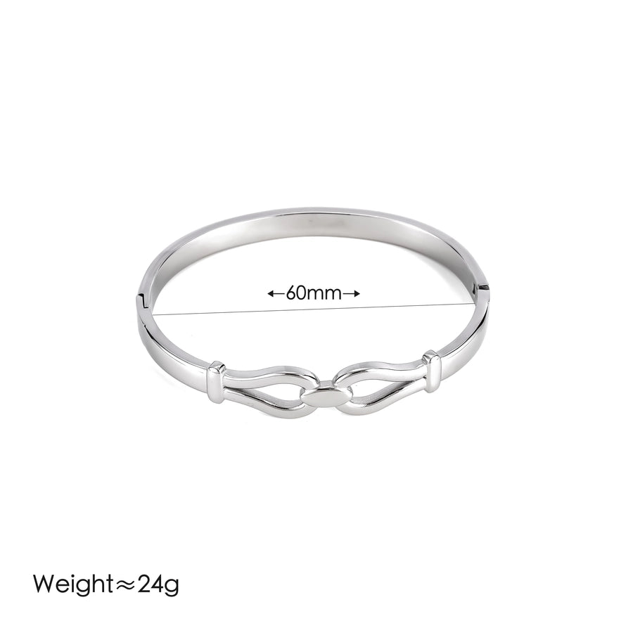 Vintage Style Simple Style Streetwear Geometric 304 Stainless Steel Bangle In Bulk
