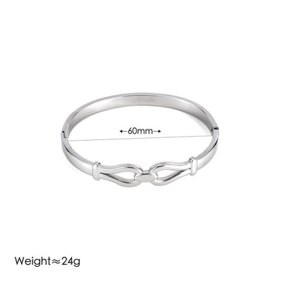 Vintage Style Simple Style Streetwear Geometric 304 Stainless Steel Bangle In Bulk