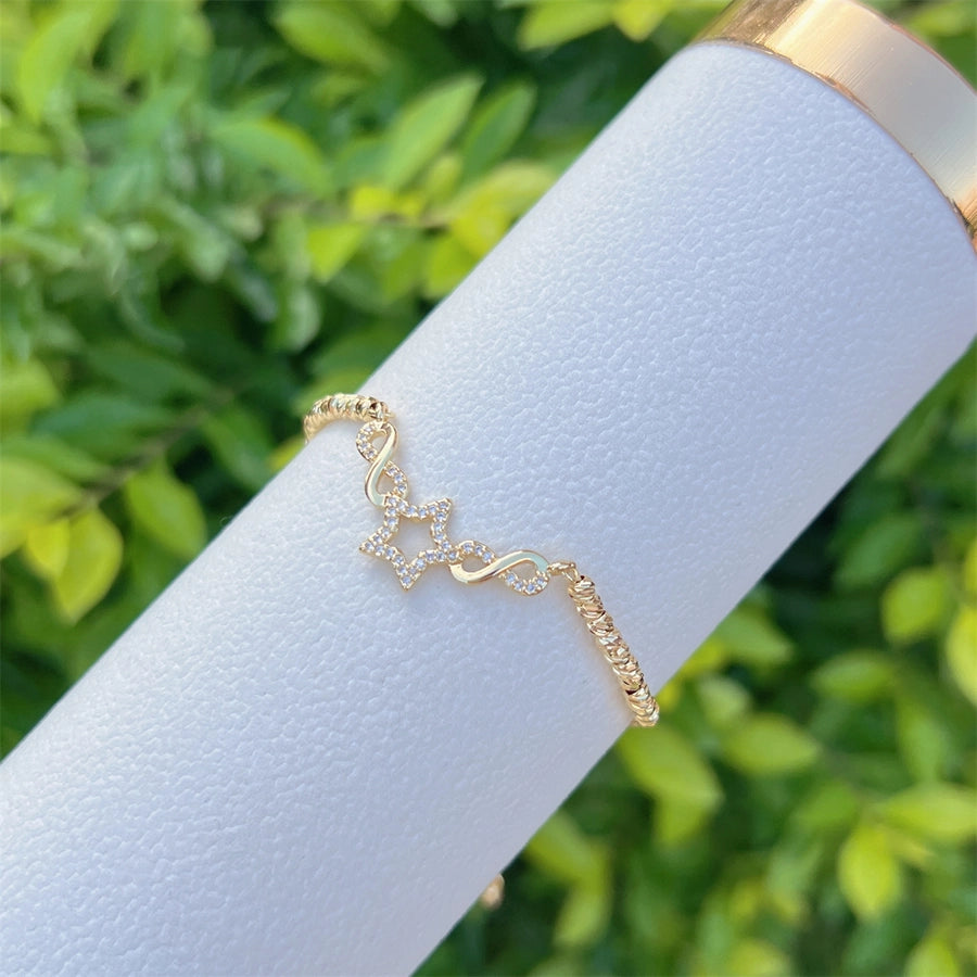 Jewelry Elegant Letter Star Heart Shape Copper Bracelets