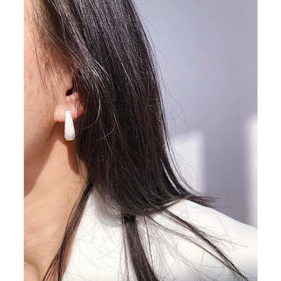 1 Pair Simple Style Circle Enamel Brass 24K Gold Plated Earrings