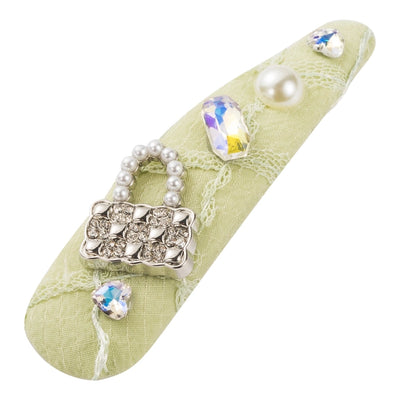 Women's Casual Vacation Classic Style Color Block Alloy Cloth Inlay Rhinestones Glass Pearl Hair Clip