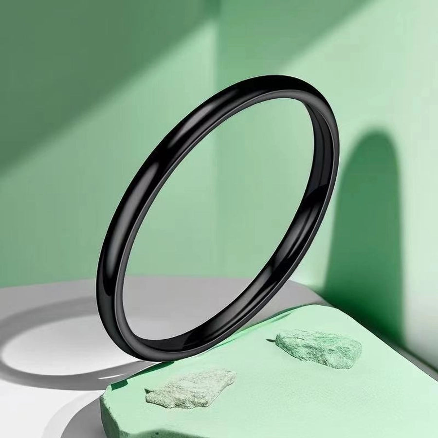 Jewelry Simple Style Geometric Titanium Steel Plating Rings
