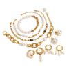 Elegant Geometric Stainless Steel Beaded Chain Bracelets In Bulk