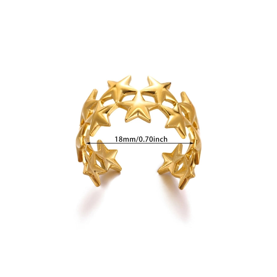 Jewelry Classical Simple Style Star 304 Stainless Steel Stainless Steel Rings