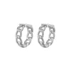 1 Pair IG Style Geometric Inlay Copper Zircon Gold Plated Earrings