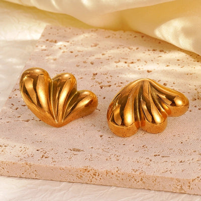 1 Pair Simple Style Water Droplets Titanium Steel 18K Gold Plated Ear Studs