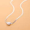 Jewelry Simple Style Heart Shape 304 Stainless Steel Zircon 18K Gold Plated Pendant Necklace