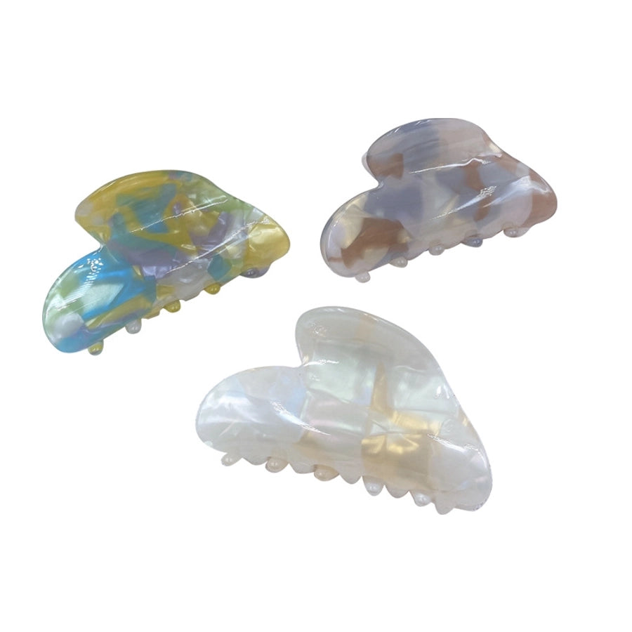 cute color block arylic handmade hair claws 1 piece