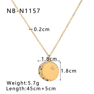 Jewelry Retro Simple Style Constellation Titanium Steel Plating Pendant Necklace