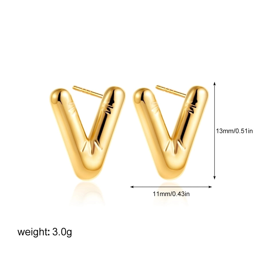 1 Pair Classic Style Letter 304 Stainless Steel Ear Studs