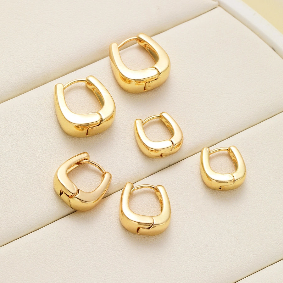 1 Set Casual Simple Style Streetwear Geometric Copper Copper Earrings