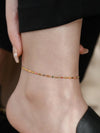 Jewelry Pastoral Simple Style Geometric 304 Stainless Steel Enamel Bracelets Anklet
