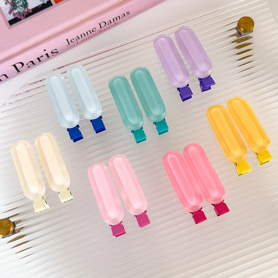 Women's Cute Vacation Sweet Solid Color Arylic Alloy Hair Clip