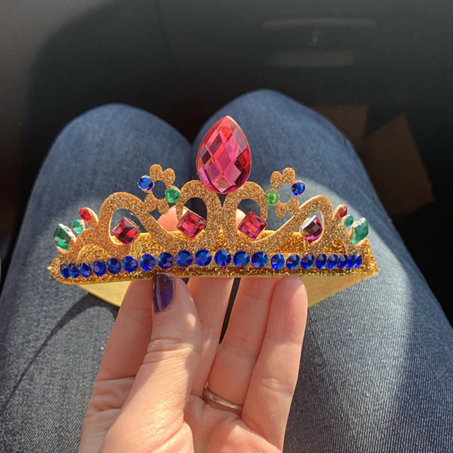 Cut surface drop-shaped gem crown headband fashion personality exquisite role play children's headband photo props