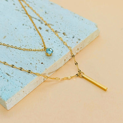 Jewelry Elegant Gem 304 Stainless Steel Pendant Necklace