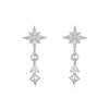 1 Pair Hip-Hop French Style Cool Style Devil's Eye Star Irregular Copper Zircon 24K Gold Plated Hoop Earrings Drop Earrings Ear Cuffs