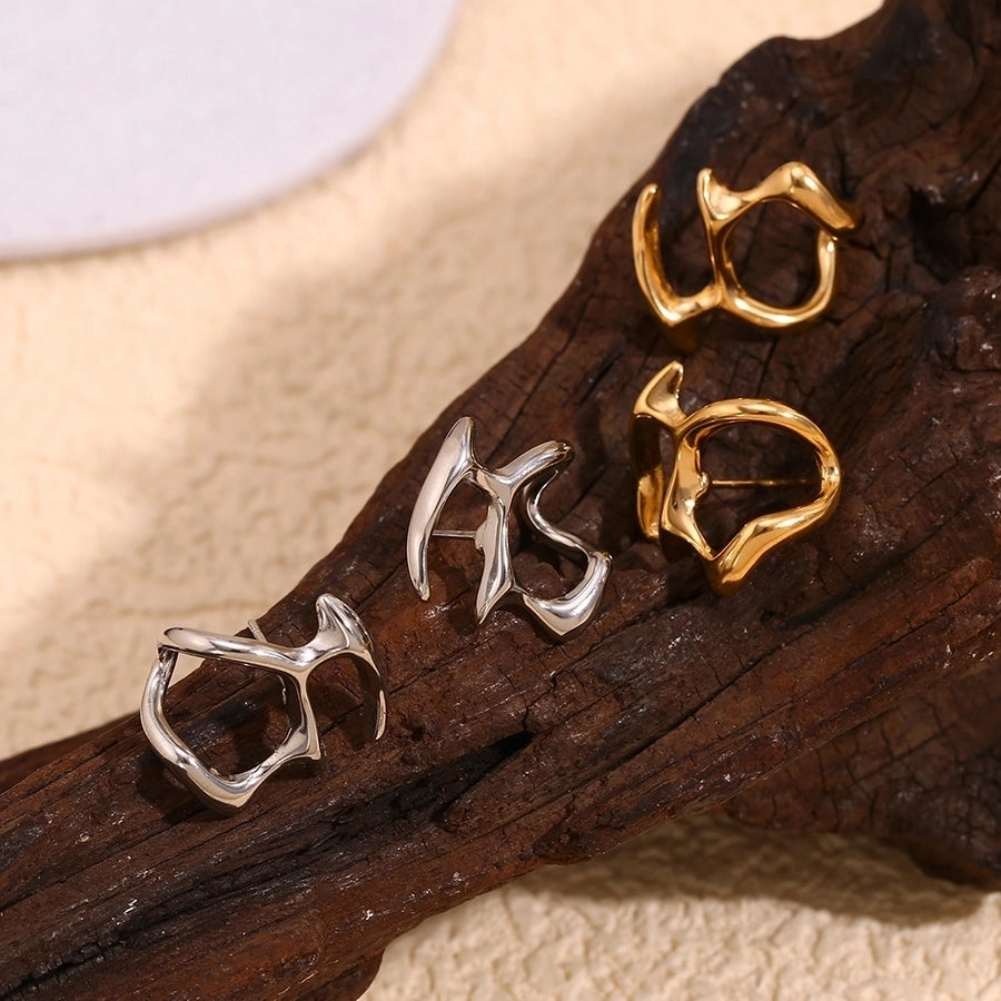 1 Pair Simple Style Geometric 304 Stainless Steel Ear Studs