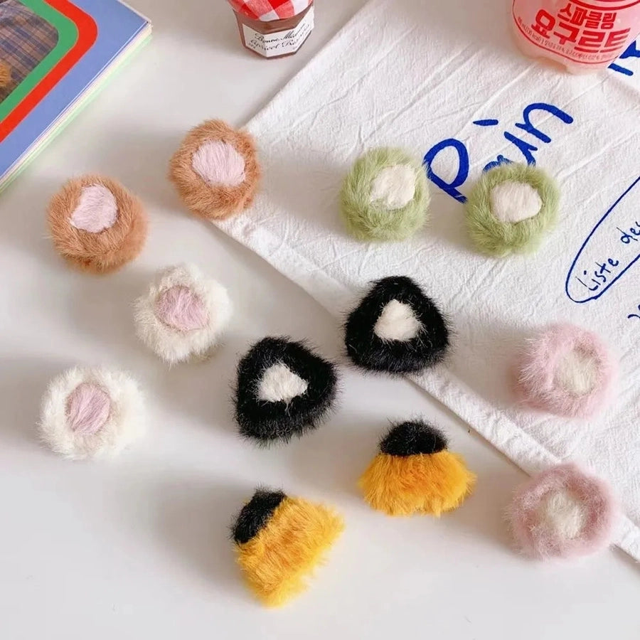 Salt Sweet Plush Ear Clip Three-dimensional Cartoon Clip Super Cute Girl's Heart Bangs Clip Pair Clip Japanese and Korean Hair Accessories