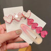 Women's Cute Heart Shape Arylic Alloy Hair Clip