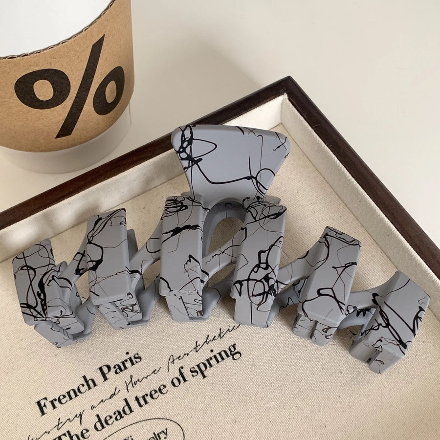 simple style artistic lines plastic hair claws