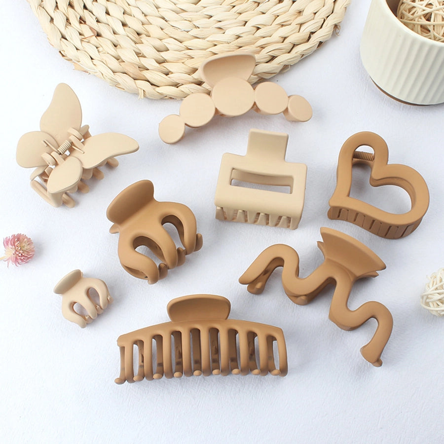 fashion geometric plastic resin stoving varnish hair claws 1 piece