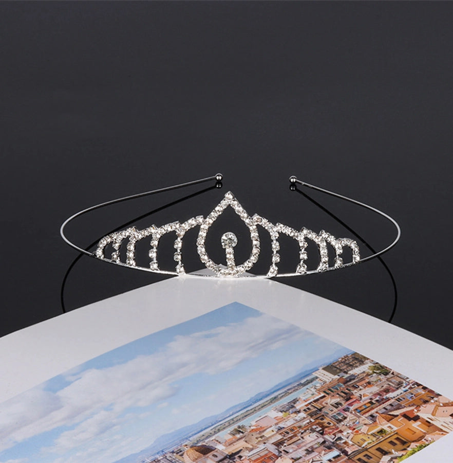 fashion claw chain welding rhinestone hairband Crown wedding bride headdress hair accessories performance birthday crown