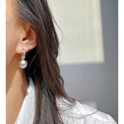 Brass Plating Geometric Pearl Earrings