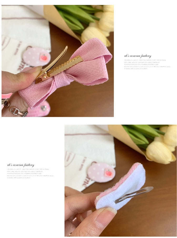 Women's Sweet Korean Style Bow Knot Sequins Hair Clip Hair Tie