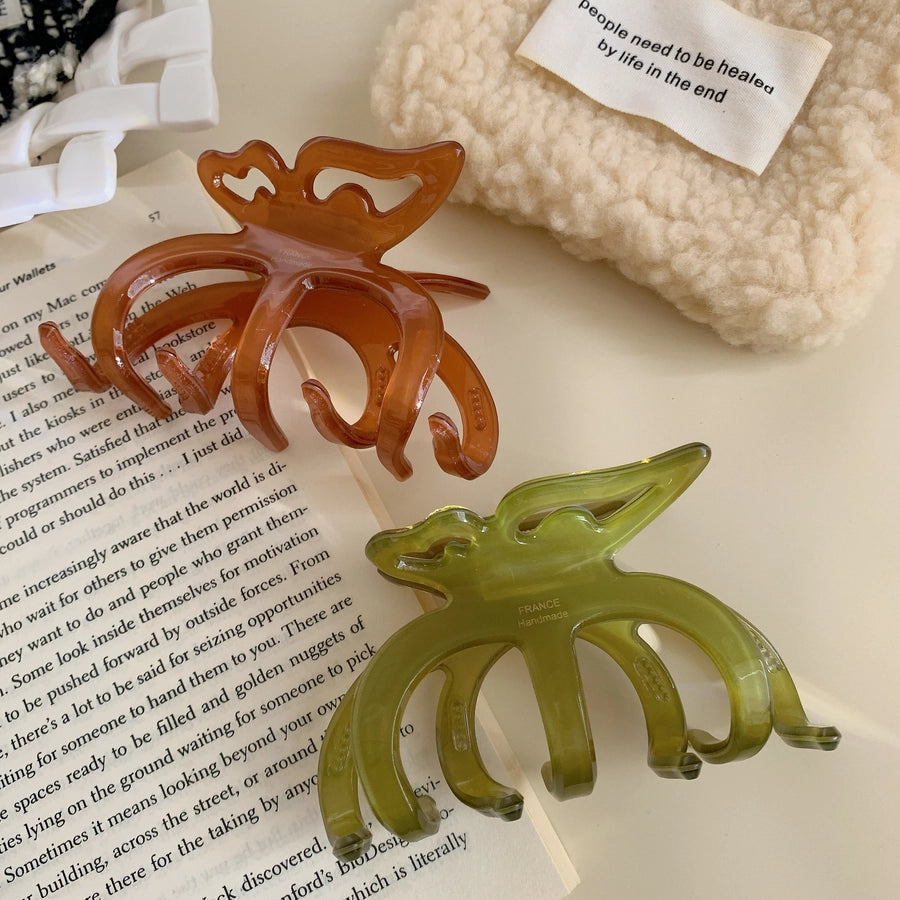 Super Beautiful Jelly Color Summer Acetate Grip High Sense Barrettes South Korea Temperament Thickened Simple and Durable New Women