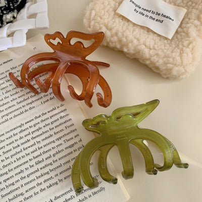 Super Beautiful Jelly Color Summer Acetate Grip High Sense Barrettes South Korea Temperament Thickened Simple and Durable New Women