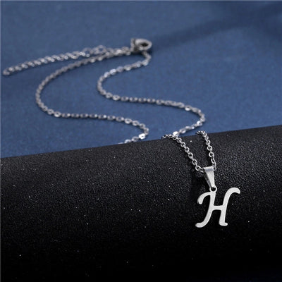Jewelry Casual Simple Style Classic Style Letter 201 Stainless Steel Silver Plated Hollow Out Pendant Necklace