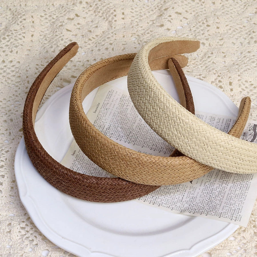 Women's Retro Simple Style Solid Color cotton and linen Hair Band