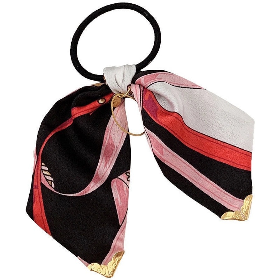 Women's Simple Style Printing Cloth Hair Tie