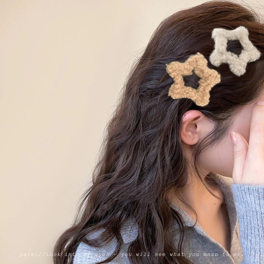 Women's Cute Star Cloth Star Hair Clip
