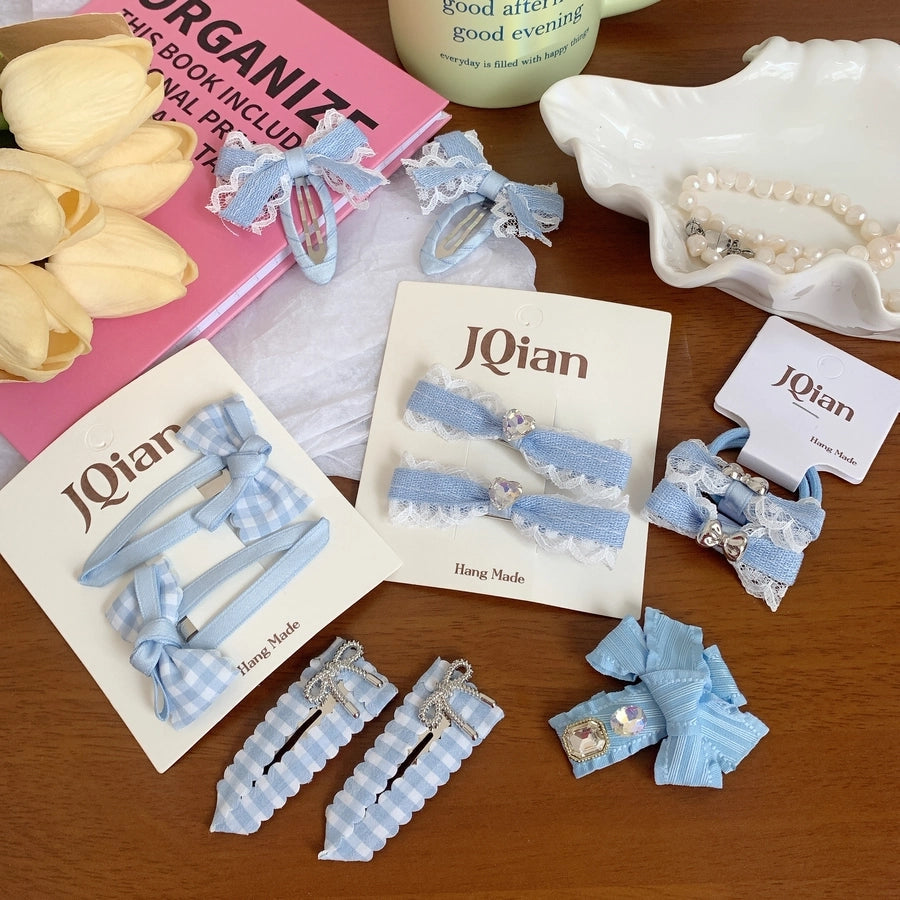 Women's IG Style Sweet Bow Knot Cloth Hair Clip